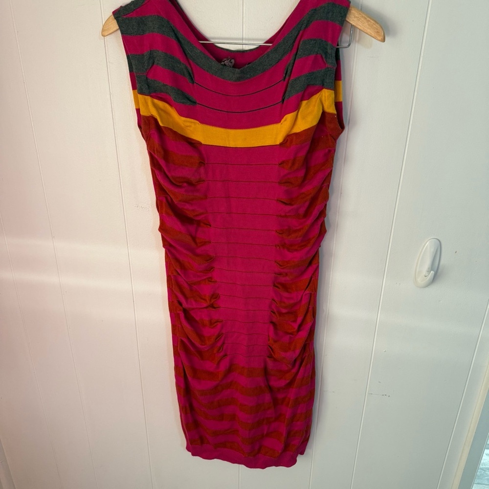 Ted Baker Red and Black Sleeveless Sheath Dress